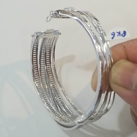 Sterling silver 925 bracelet with white sapphires - Picture 5 of 6